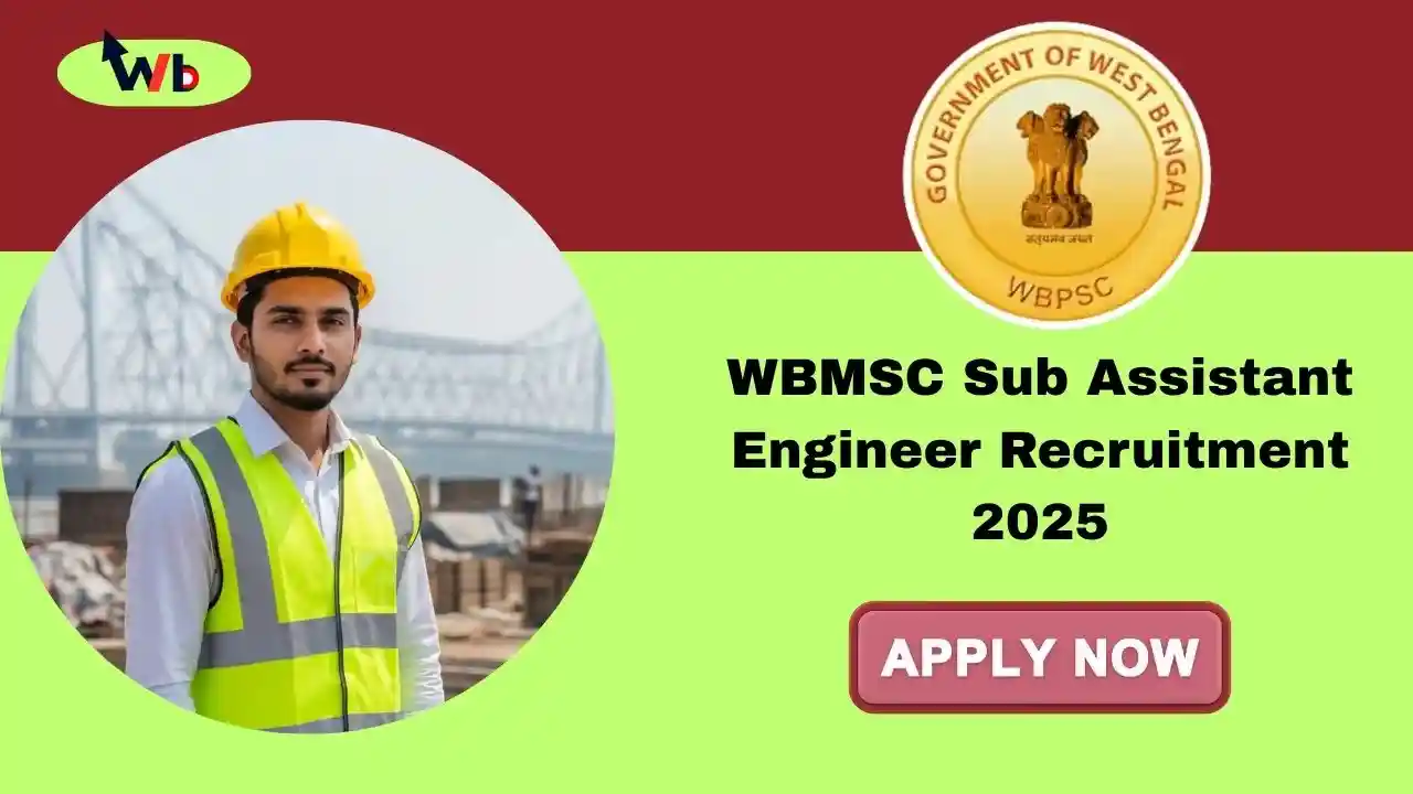 WBMSC Sub Assistant Engineer Recruitment 2025 - Apply Online for 125 Posts